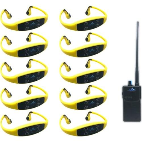 Hot Sale 10*H-907 Bone Conduction Swimming Earphones IPX8 Wireless 1*FM Transmitter Receiver Headsets