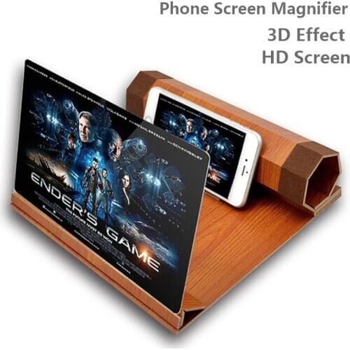 Phone Screen Magnifier-12Inch HD 3D Smartphone Magnifier with Screen Amplifier Cell Phone Magnifier Suitable for All Smartphone
