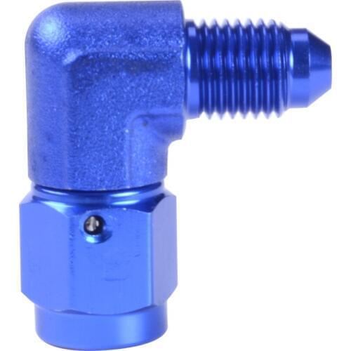 ESPEEDER AN4 Oil Fuel Fittings Anodized Aluminum Fuel Adapter 90 Degree Female AN Swivel Adaptors To Male