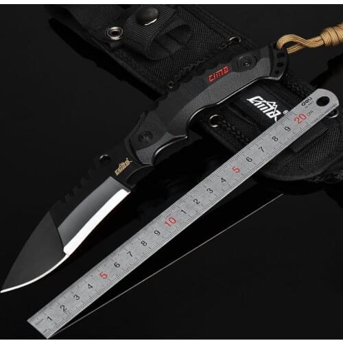 CIMA military Fixed Blade fighting knives, outdoor survival knife,G10 handle,AUS-8 steel