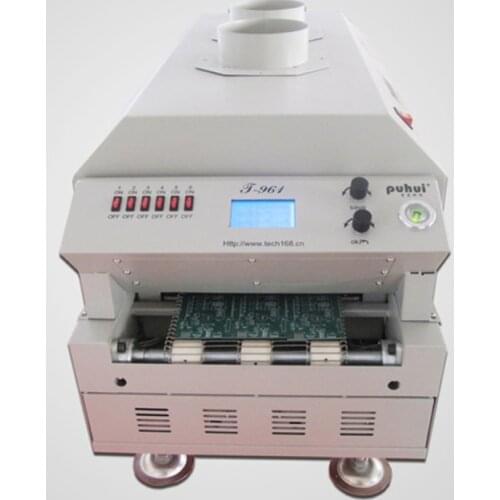PUHUI T-961 Reflow Oven 6-heating Zone Smt Smd PCB Conveyor Belt for BGA Led Lead-free