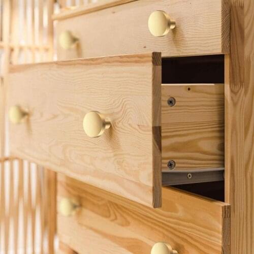 Round Brass Dresser Knobs Cabinet Door Knob Handle Kitchen Brass Dresser Pull Accessories Pull Round Furniture Drawer Knobs C5T7