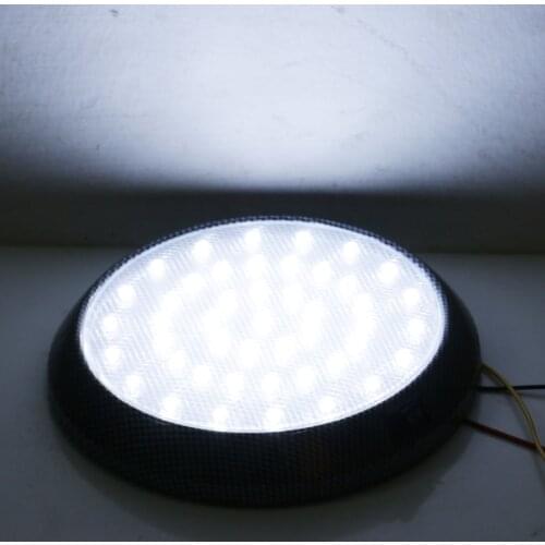 12v Car RV Round Ceiling Dome Roof Interior Light Lamp 46 Led Super Bright