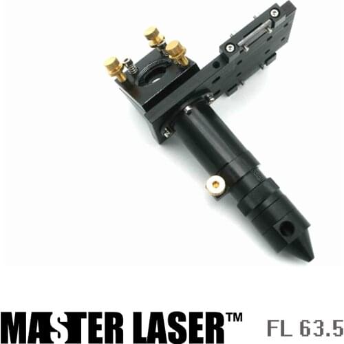 Laser Head for Focus Lens Dia. 19 & 20mm FL63.5mm Mirror 25mm Mount for Laser Engraving Cutting Machine