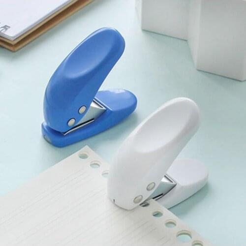 Multifunctional Single Round Hole Puncher Paper Capacity 10 Sheets Hole Diameter 0.24'' (6mm) Mini Puncher for Students
