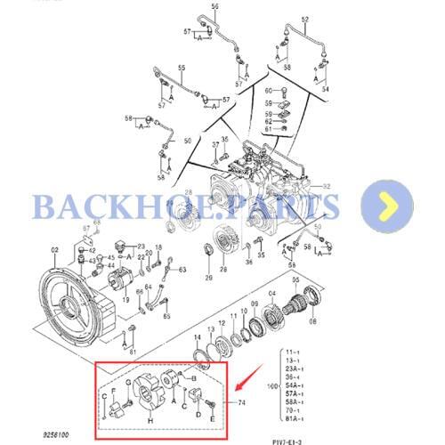 Pump Coupling Assy 4646893 for Hitachi Excavator ZX330-3 ZX330LC-5G ZX350H-3 ZX350H-5G ZX350LC-3-HCME