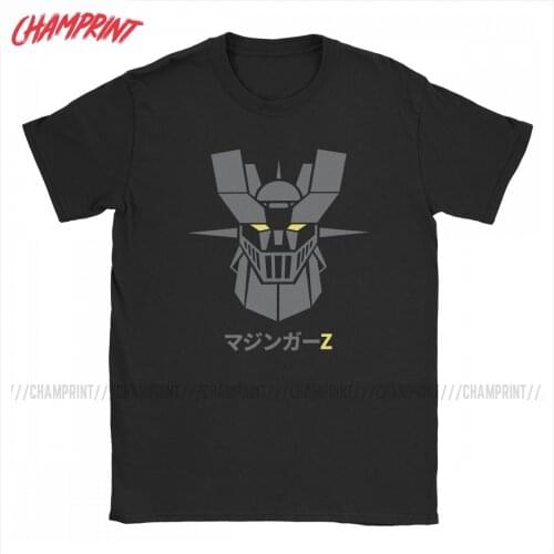 Men Mazinger Z Dark T Shirts Anime Robot Classic Cotton Clothes Vintage Short Sleeve O Neck Tees Original T-Shirt