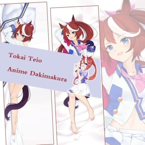 Anime Game Umamusume Pretty Derby Tokai Teio Dakimakura Hugging Body Pillowcase Throw Cushion Pillow Cover Bedding
