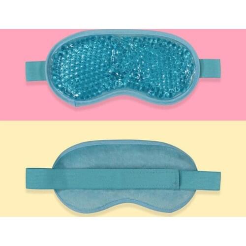 Cold Gel Cooling Ice Eye Mask Reduces Eye Puffiness Dark Circles Mask with Reusable Travel Strap Sleeping Eye Adjustable D0M1