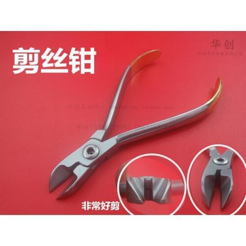 Orthoepdic small animal instrument stanless steel line cut Pet medical instrument cut bone wire gold handle 12cm length scissors