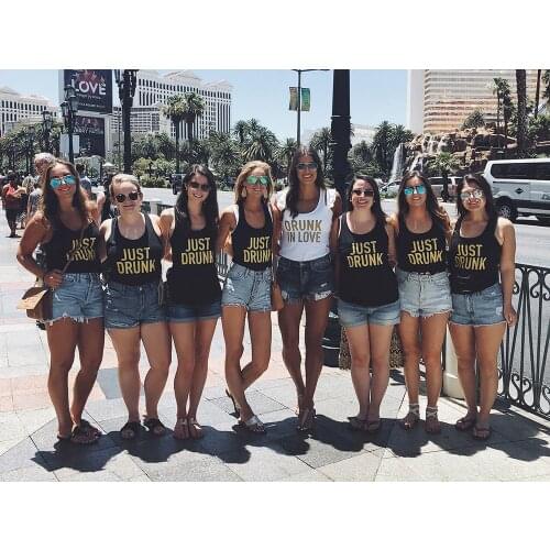 DRUNK IN LOVE Bridal bachelorette party bridesmaid sexy tanks funny women fashion undershirt singlet slogan sleeveless garment