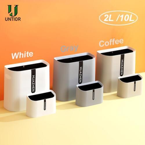 UNTIOR Plastic Desktop Trash Can Creative Removable Waste Bin Wastebasket Garbage Bin For Bathroom Kitchen Home Office Trash Can