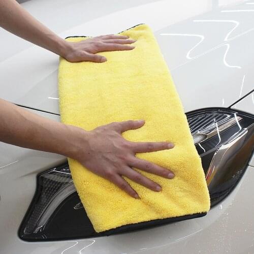 Microfiber Towel Car Wash Cloth Auto Cleaning Door Window Care Thick Strong Water Absorption For Car Home Automobile Accessories