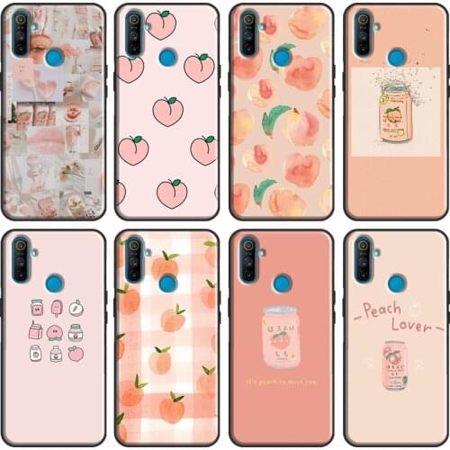 Pink Peaches Peachy Pattern Case For OPPO Realme GT C3 C11 C15 XT X2 X7 6 7 Pro Phone Case For OnePlus 8T 7T 8 Pro Case