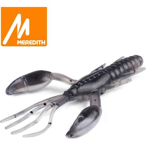 MEREDITH Fishing Lures DoliveCraw 6.5cm/4.3g 10pcs Craws WORM Soft Lures Fishing Soft Bait Shrimp Bass Bait Peche Gear