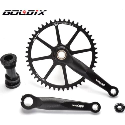 GOLDIX Crankset 170MM 175MM Bicycle Chainring 42/44/46/48T Road Bike Foldable Bike Crown Compatible For SRAM SHIMANO Brand