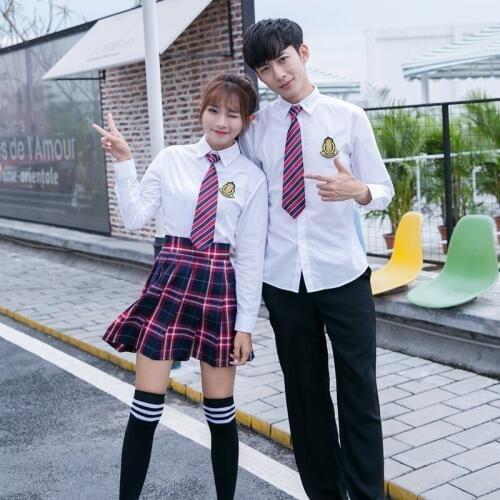 Adult School Uniform Teenager British Style Suit Students Novelty Sailor Uniform Long Sleeve School Wear 3pcs D-0570