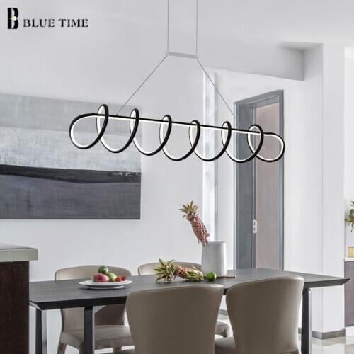 Modern Led Chandeliers For Home Living Room Dining Room Bedroom Led Lustres White /Black LED Chandelier Lighting AC110V AC220V