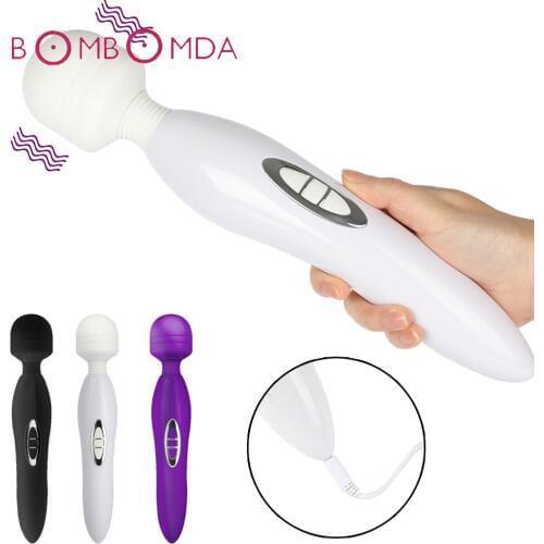 USB Charging Strong Power Magic AV Stick Wand Vibrator for Women Body Massage Nipple Clitoris Stimulator Vibrator Adult Sex Toys