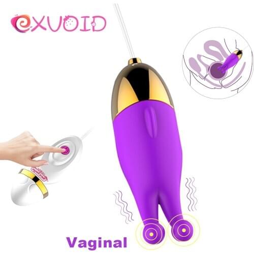 EXVOID Penis Vibration Clip 12 Frequency Nipple Massage Remote Egg Vibrator Silicone Vagina Clitoris Stimulation G-spot Vibrator