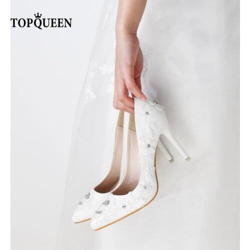 TOPQUEEN-A65 A Pair of Clearance Wedding white shoes wedding shoes sweet luxury platform shoes women weddings High heels