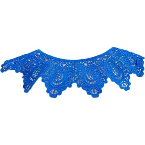 Womens all-match lace hollow embroidered short shawl false collar 449F