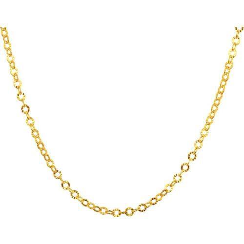 Hot Sale Pure 24K Yellow Gold O-Line Chain Necklace/ 999 Gold new designer Necklace 3.6g