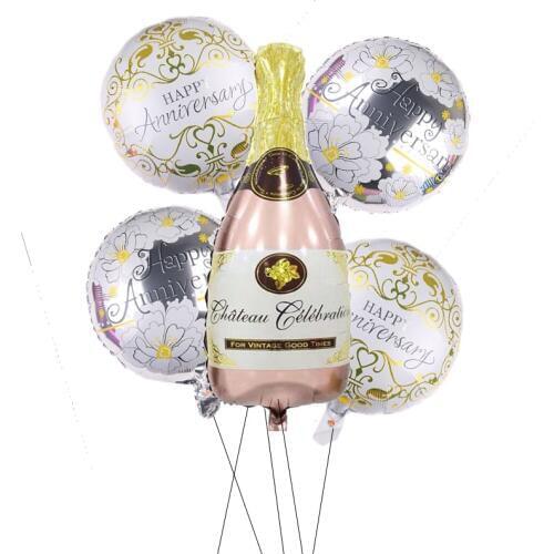1set 18inch Round Happy Anniversary Foil Balloons Lovers Wedding Party Decoration Balloon Happy Anniversary Party Decor Gift