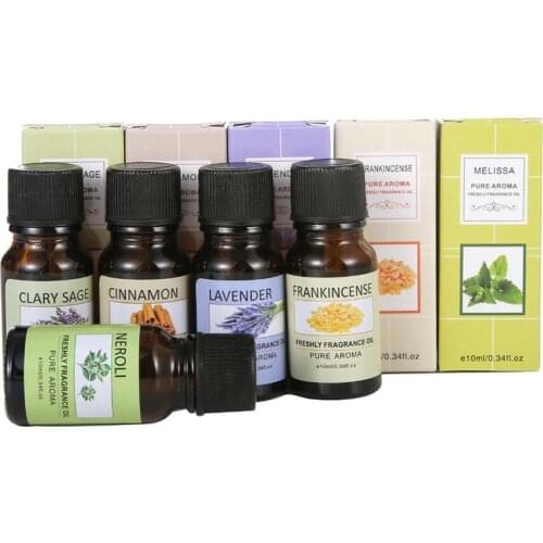 10ml Pure Natural Aromatherapy Oils Flower Fruit Relieve Stress Improve Sleep Dropper Essential Oil Fragrance TSLM1