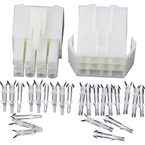 10 Sets EL4.5-12P Small tamiya Electronic connector 4.5mm spacing EL-4.5 12P Multipole Connectors Male and Femal Plug+terminals