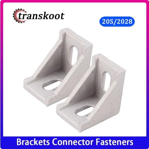 10pcs CNC DIY ACCESSORIES 2028 2020 Corner Angle L Brackets Connector Fasten Fitting Long Hole for Aluminum Profile 2020 20x20