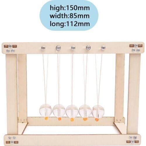 2020 New DIY Newton Pendulum Assembly Model Toy Kit Wooden Physical Science Experiment Educational Toy