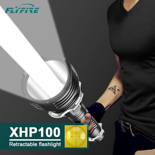 600000LM XHP100 powerful flashlight 18650 26650 Rechargeable Type-C led flashlights torch light xhp90 xhp70 xhp50 lantern lamp
