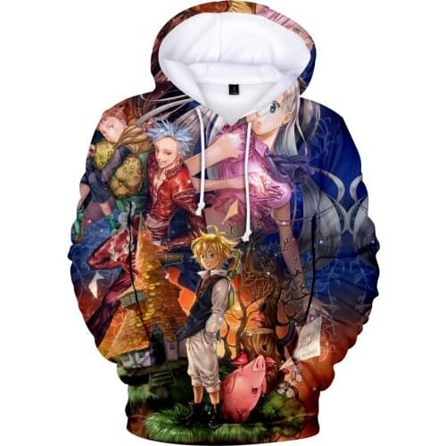 The Seven Deadly Sins Hooded Print Nanatsu no taizai 3D Hoodies Men/Women Pullover Hip Hop Harajuku Sweatshirt Casual Hoodies