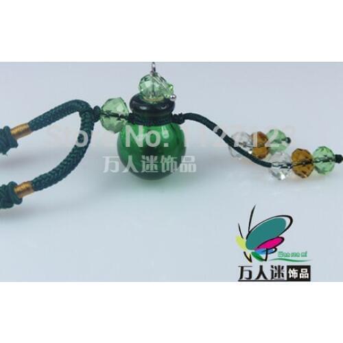 Free shipping!!3pcsHandmade Aromatherapy Necklace Diffuser Pendant(green),Essential Oil Vial Pendants,perfume bottle necklace