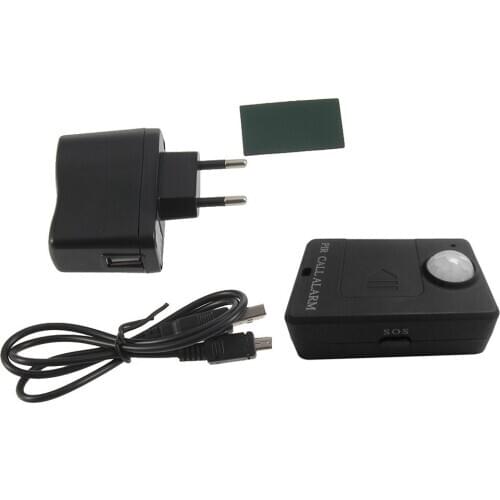 Mini PIR Alert Sensor Wireless Infrared GSM Alarm Monitor Motion Detector Detection Home Anti-theft System with EU Plug Adapter