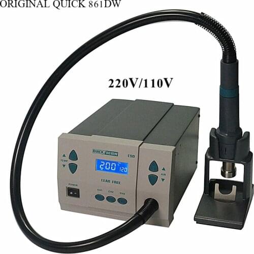 QUICK 861DW Hot Air Rework station ESD Lead-free Heat Gun soldering station For Phone PCB Repair
