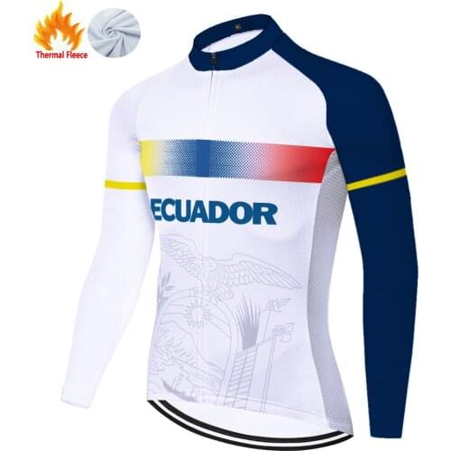 2021 Ecuador Winter Thermal Fleece Maillot Ciclismo Hombre Maillot Ciclismo Mallot Ciclismo Fietskleding Heren Jersey Ciclismo