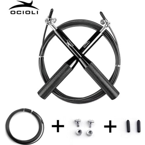 Speed Jump Rope Ball Bearing Metal Handle Sport Skipping,Stainless Steel Cable Crossfit Fitness Equipment Crossfit