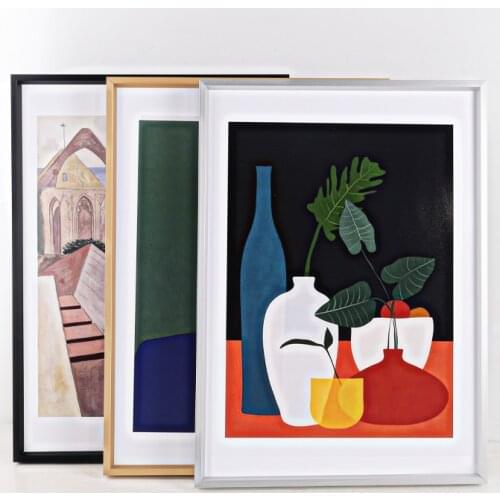 Metal Photo Frame Wall Picture Frame Plexiglass 21x30 30x42 40x60 A3 A4 Golden Silver Black Poster Canvas Print Frame Home Decor