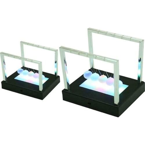 Newton Cradle Desk Table Ornaments Metal Pendulum Ball Physics Science Pendulum Steel Balance Ball Switch Control Office Decor