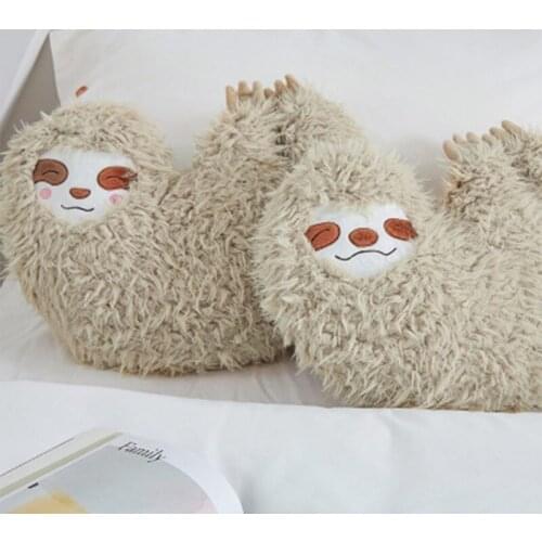 New creative toy cute expression sloth cushion sofa bedroom cushion for girls as gifts