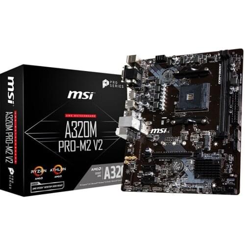 New MSI motherboard A320M PRO-M2 V2 Socket am4 ddr4 memory rams M.2 SATAIII ssd HDMI+VGA+DVI PCI-E 3.0 X16 desktop board
