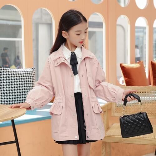 New Girls Coat Autumn Princess Coat Childrens Big Boy Girl Spring and Autumn Style Windbreaker Toddler Girl Winter Clothes