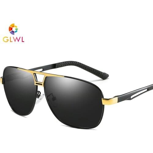 Luxury Glasses Men Polarized Sunglasses With Box Male Driver Eyeglasses Sun Protection Lenses Vintage Black Pilots Male Shades