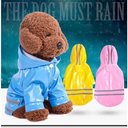 Outdoor Puppy Pet Rain Coat S-XL Hoody Waterproof Jackets PU Raincoat for Dogs Cats Apparel Clothes by Rubydink