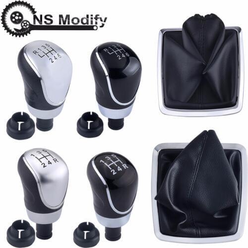 NS Modify 5/6 Speed MT Gear Shift Knob Lever Gaiter Boot Cover For Ford Focus 2 MK2 FL MK3 MK4 MK7 MONDEO GALAXY FIESTA