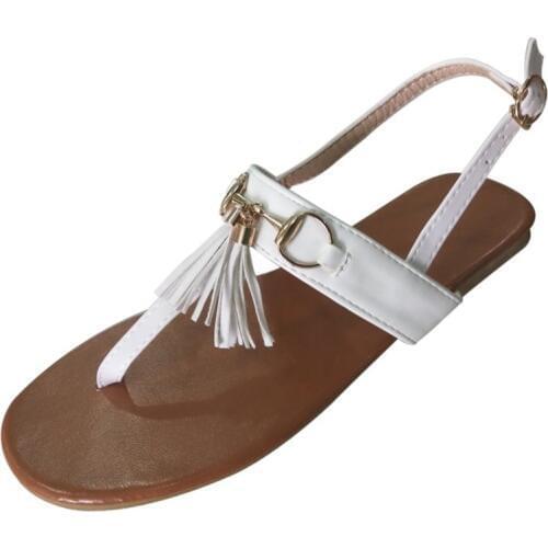 Women Summer Sandals 2020 Fashion Fringe toe sandals with sugar Flip Flops Beach Diamond Flat Shoes Outdoor Sandals 1018-4