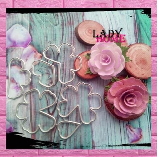 Rose Flowers Cutting Dies Template DIY Scrapbooking Stencil Metal Cutting Dies Paper Cards Process Embossing Dies Cut New 2020