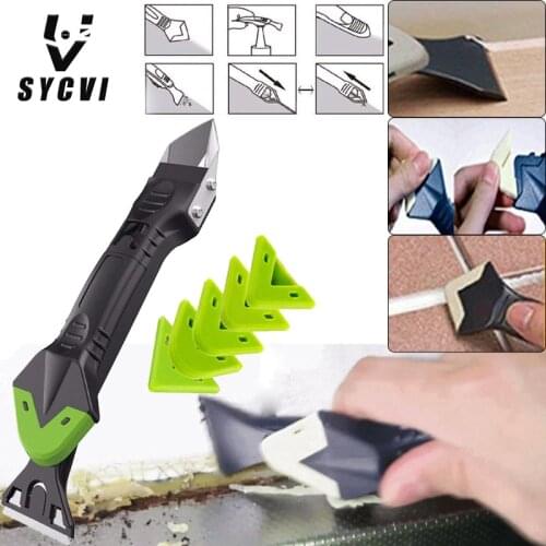 Silicone Remover 5 in 1 scraper kit Soft Grout Kit with Sewing Tape silicon sealant scraper hand tools grout scraper tools